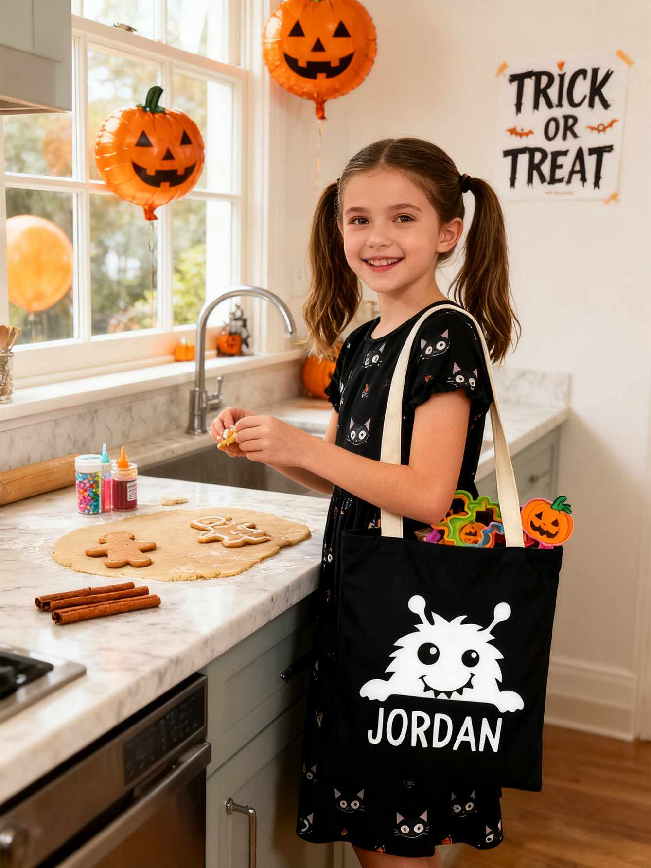 Monster-Themed Personalized Halloween Candy Bags